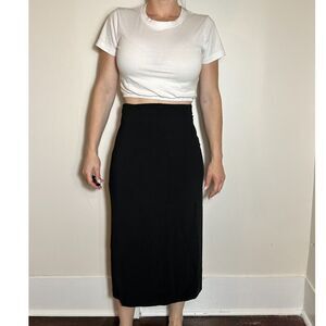 Sergio Hudson x Target Black Midi Skirt with Slit Size Small NWT!